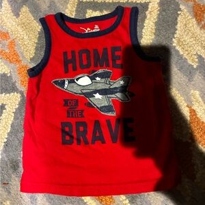 Boys 12 month red tank top